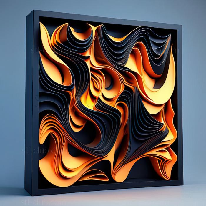 3D model st abstract painting (STL)